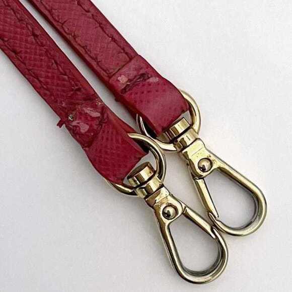 PRADA Pink Leather Saffiano Shoulder Bag - Picture 9 of 11